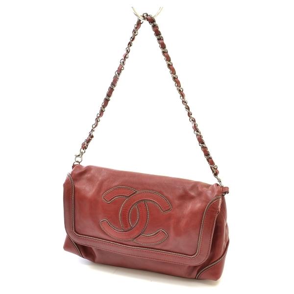 CHANEL チェーンショルダーバッグ　カーフスキン　新品　シャネル　ココマーク CHANEL（シャネル） ココマーク チェーン ショルダーバッグ マトラッセ