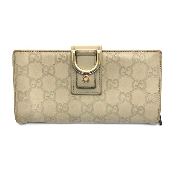 GUCCI 二つ折り財布　グッチシマ グッチシマ グッチ 二つ折り長財布 レザー 154256 中古 : リサイクル