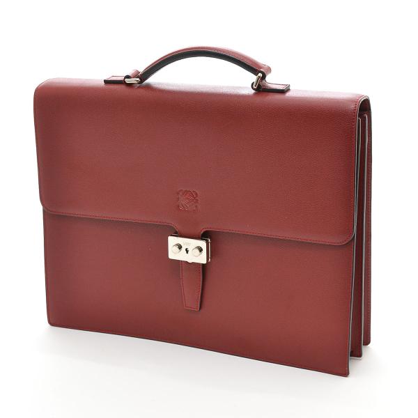 m*a様 LOEWE LOEWE ロエベ レザー ビジネスバッグ ブリーフケース LOEWE/ロエベ】 ブリーフケース ビジネスバッグ レザー ブラウン