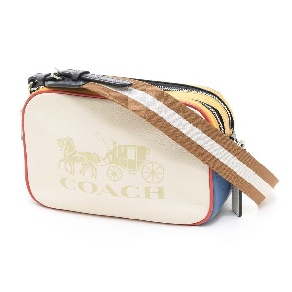 ⭐︎ 中古品　COACH ホワイトレザー　　ショルダーバッグ　⭐︎ COACHホワイトレザーショルダーバッグ - メルカリ