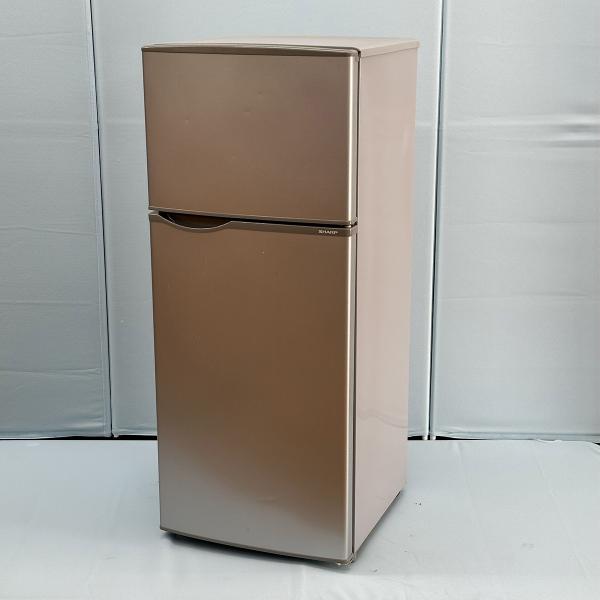 ♦SHARP ノンフロン冷凍冷蔵庫【2016年製】SJ-H12Y-S SHARP製 冷凍冷蔵庫（SJ-H12Y-S） シルバー 2016年製 W480×D525