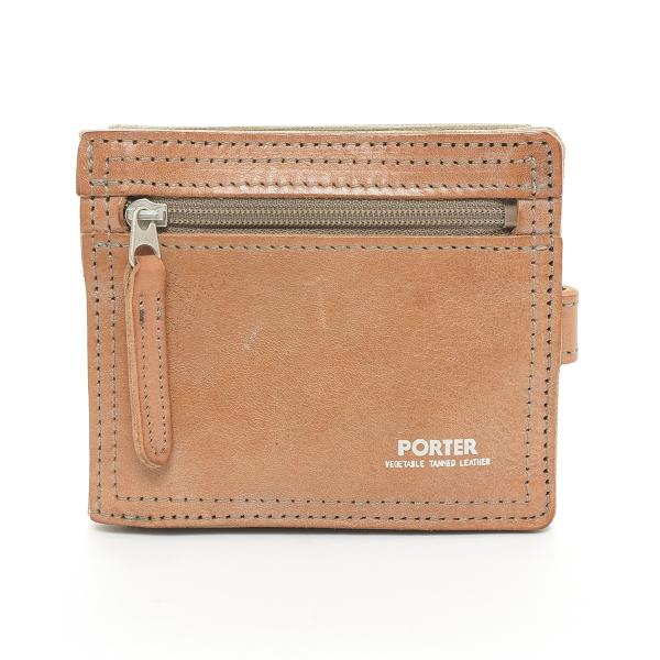 PORTER 二つ折り財布 vegetable tanned leather PORTER 二つ折り財布 vegetable tanned leather