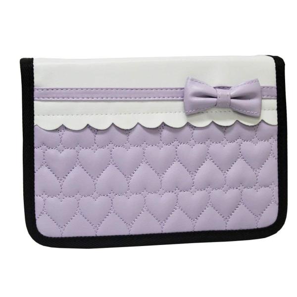 彫刻刀を収納するシステムバッグです。 彫刻刀のケースを傷つけないよう 保護できるかわいい収納バッグ。※彫刻刀はセットに含まれません。落ち着いたデザインで、 中高生になっても使えます。ハートのキルティングが可愛いラベンダー色の彫刻刀収納バッグ...