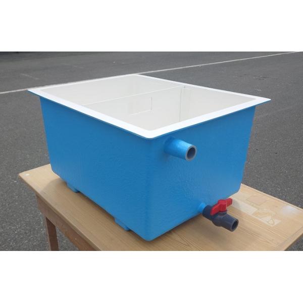 新作】FRP水槽 金魚 めだか 繁殖 ビオトープ 2分割 50リットル 55cm