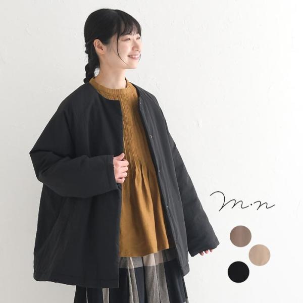軽量 中綿 ショートコート アウター レディース Aライン ｍ.n 25AW1024R,