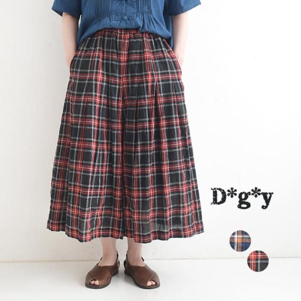 ガウチョパンツ Dgy フレア チェック柄 コットンシャーリング  春 夏 30代 40代 50代 26SS0703,