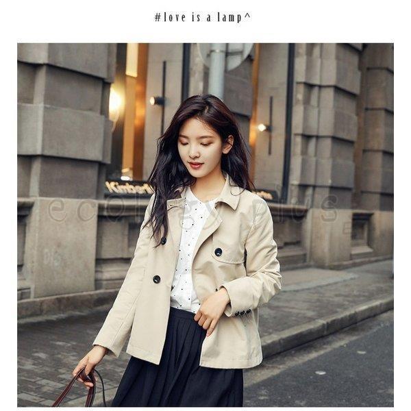 トレンチコート レディース スプリングコート 定番 春コート ショート丈 トレンチ コート カジュアル おしゃれ 学生 アウター 春物 春服 大きいサイズ 30代 40代 Hhj Ecology Plus 通販 Yahoo ショッピング