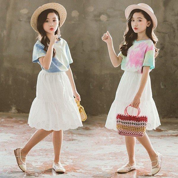 子供服 セットアップ キッズ 女の子 春夏 親子ペア 2点セット 上下セット Tシャツ 花柄 スカート ロング ジャージ キッズ おしゃれ 可愛い カジュアル 新品 150 Www Arilab Com Tr Index Php