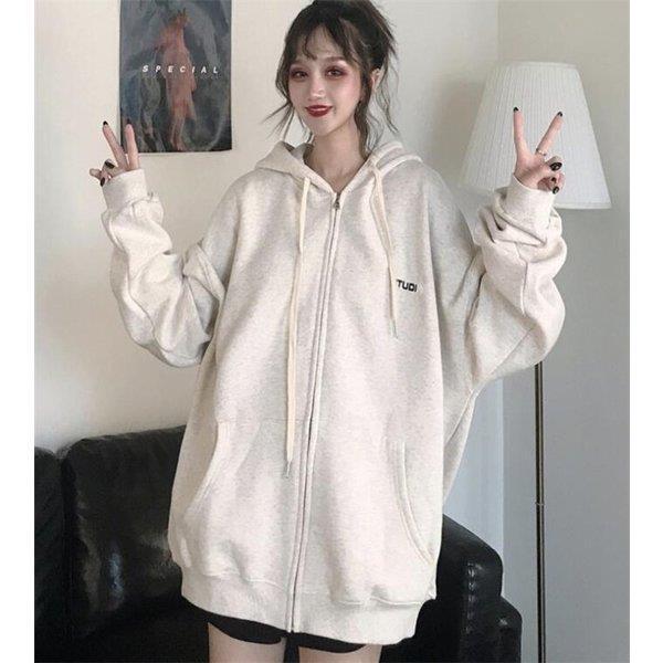 パーカー レディース ゆったり ロング 大きいサイズ トレーナー 秋 冬 前開け カジュアル カットソー 代 30代 40代 Lv 0907 Nwy76 Ecology Plus 通販 Yahoo ショッピング