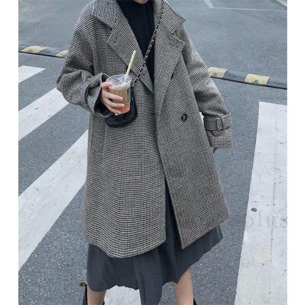 ロングコート レディース チェック柄コート ラシャ 洋服 チェスターコート アウター オーバーコート 冬 トレンドコーデ Lv 0908 Etwt17 Ecology Plus 通販 Yahoo ショッピング