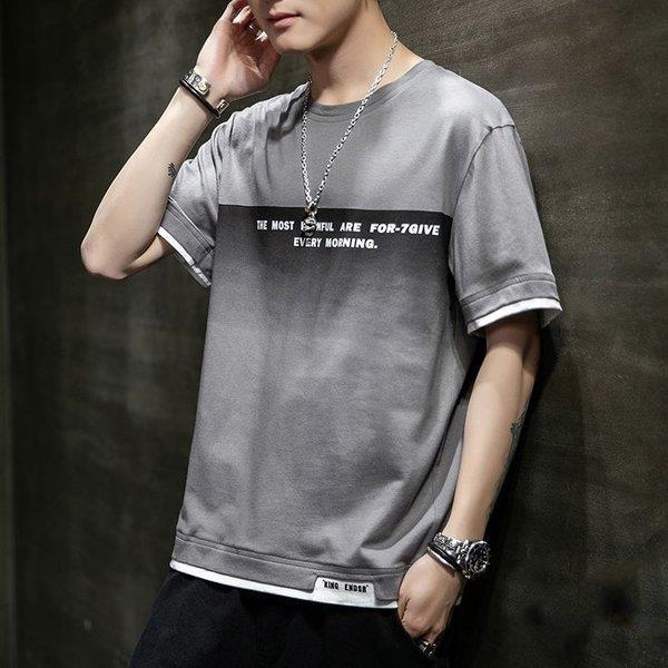 Tシャツ Tシャツ メンズ 半袖 丸首 半袖tシャツ 重ね着風 夏tシャツ メンズtシャツ ゆったり カジュアル おしゃれ トップス 夏物 新作 Lv Ndx 0616x10 Ecology Plus 通販 Yahoo ショッピング