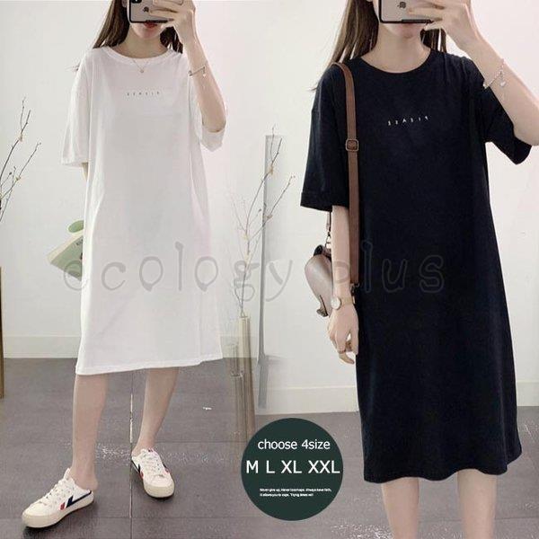 Tシャツワンピース 白 ロングtシャツ レディース Tシャツ ゆったり 半袖 ワンピース 体型カバー 夏 女性 半袖tシャツ 夏ワンピース 半袖ワンピース Lv Nsfz1 Ecology Plus 通販 Yahoo ショッピング
