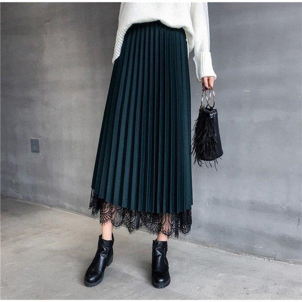 スカート ロング 秋冬 フレアスカートプリーツスカート ベルベット 黒レース 両面着れる スカート コーデ 40代スカートaライン ボトムス 着痩せ オシャレ Lv Qz 0601y41 Ecology Plus 通販 Yahoo ショッピング