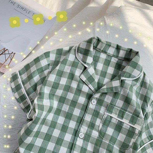 子供パジャマ 半袖 キッズパジャマ 男女兼用 前開きルームウェア 前ボタンこどもパジャマ チェック柄 綿パジャマ 夏 部屋着 寝巻き 90 100 110 1 130cm着やす Lv Sy Ecology Plus 通販 Yahoo ショッピング
