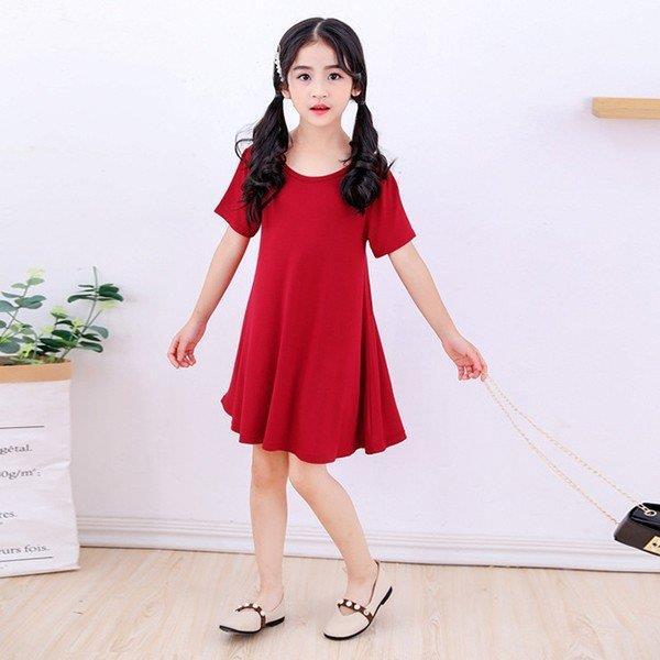 子供服 ワンピース 半袖 春夏 女の子 キッズワンピース 薄手 無地 膝丈ワンピース チュニック 子供ドレス ジュニア おしゃれ 可愛い 涼しい 新品 150cm 160cm Lv Tz11 Ecology Plus 通販 Yahoo ショッピング