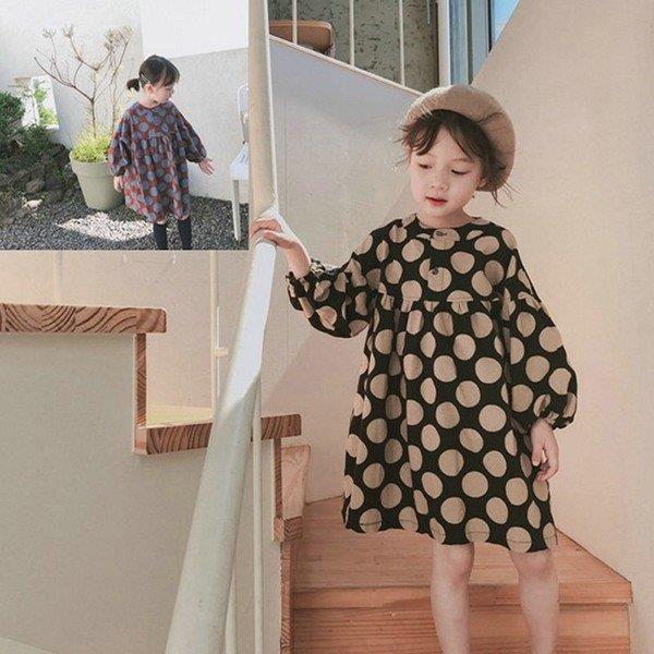 子供服 ワンピース 長袖 春秋 女の子 キッズワンピース ドット柄ワンピース チュニック 子供ドレス ジュニア ベビー服 おしゃれ 可愛い 誕生日 新品 90cm 1cm Lv Tz11 Ecology Plus 通販 Yahoo ショッピング