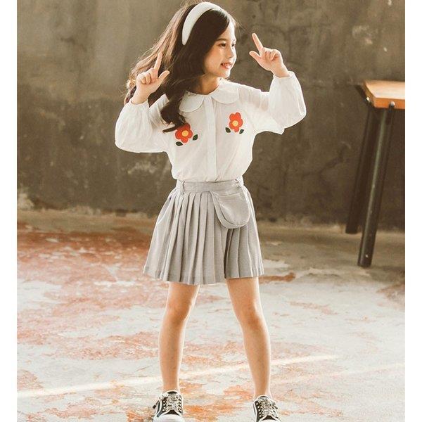 子供服 セットアップ キッズ 女の子 長袖 春秋 上下セット 韓国子供服 ジュニア ブラウス 膝丈スカート カジュアル 可愛い おしゃれ 小学生 新品 Lv Tz11 Ecology Plus 通販 Yahoo ショッピング