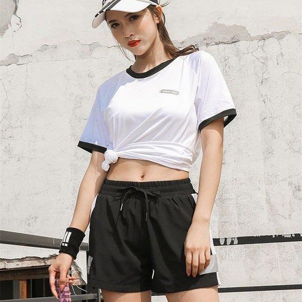 フィットネスウェア スポーツウェア ショートパンツ レディース 短パン ヨガ ダンス ランニング ジム ジョギング ワイドパンツ 無地 ハイウエスト 女性 薄手 Lv Ydk Ecology Plus 通販 Yahoo ショッピング