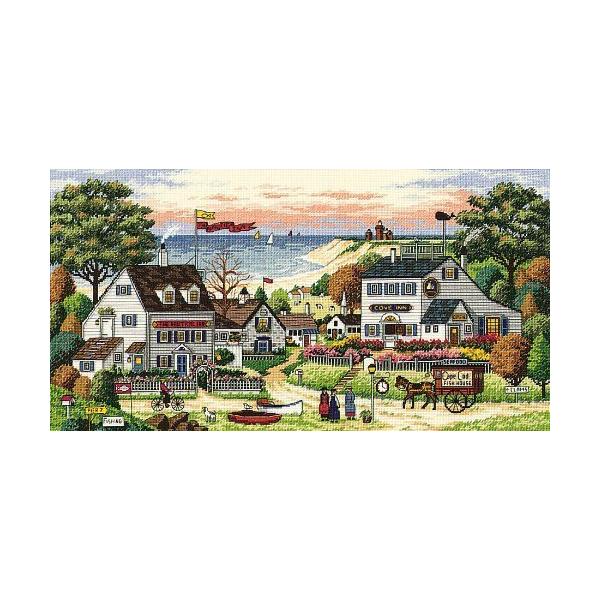 「商品情報」●海辺のリゾートを描いた大き目の風景画です。    ●大人気画家の一人、チャールズ・ワイソッキーが懐かしい感じのする海辺の町を描いています。    ●Dimensionsはアメリカの最大手の刺繍キットメーカーです。クロスステッチ...