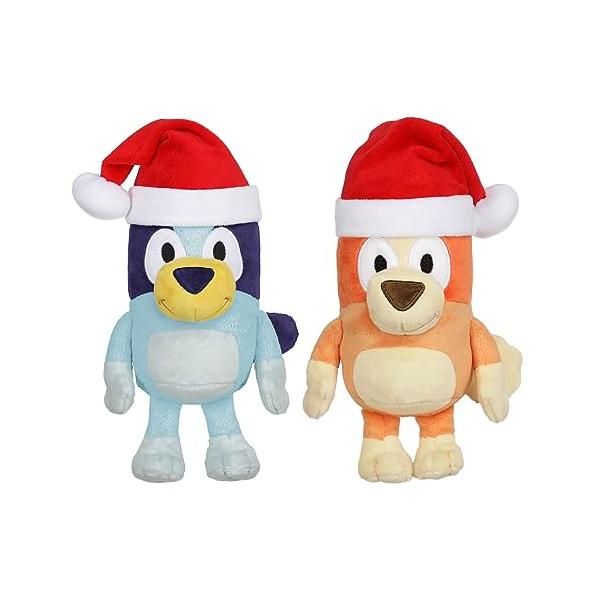 ブルーイ ＆ ビンゴ ぬいぐるみ サンタ セット おもちゃ 20cm Moose Toys Bluey & Bingo ぬいぐるみ おもちゃ 輸入品