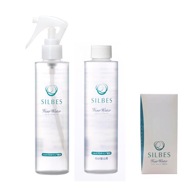 シルベスヘアウォーターセット(トリガータイプ+付け替え用)(ヘアミスト ヘアスプレー シルク コラーゲン 無香料 無添加 寝癖 ねぐせ直し 4531218090454)