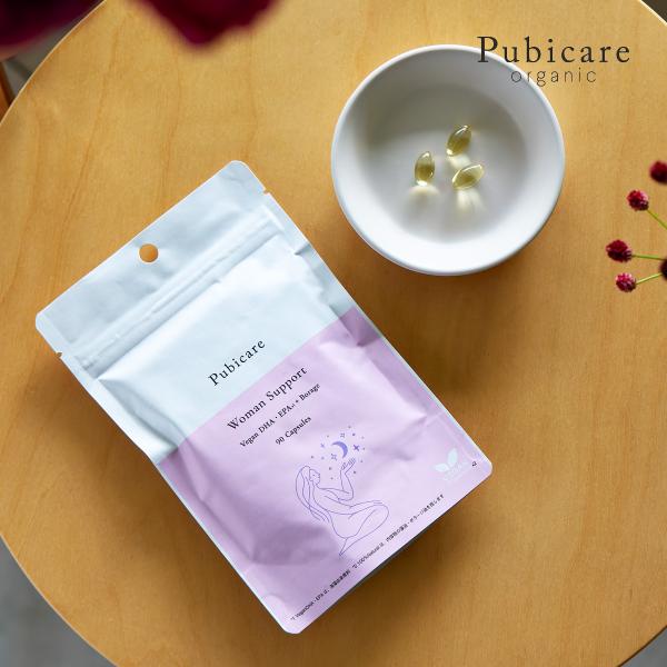 ピュビケア オーガニック ウーマンサポート ヴィーガンDHA・EPA＋ボラージオイル 90粒(Pubicare Organic サプリメント  4528636430702)