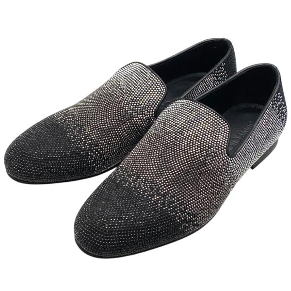 【着用一度】(英)JIMMY CHOO/ジミーチュウ SIZE 41 フォーマル JIMMY CHOO（ジミーチュウ） 未使用 スタッズ スリッポン ローファー