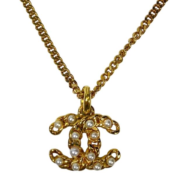 希少】CHANEL シャネル ロゴ ネックレス ペンダント アクセサリー 小物