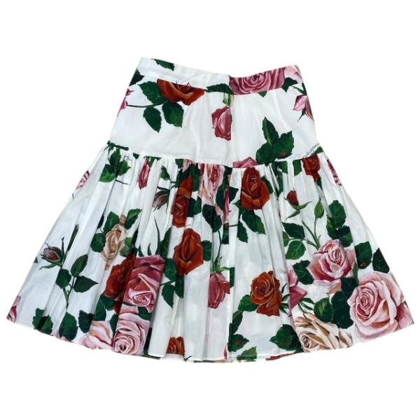 極美品　DOLCE&GABBANA 花柄ひざ丈フレアスカート DOLCE&GABBANA ドルチェ&ガッバーナ L53I06 ボトムス スカート