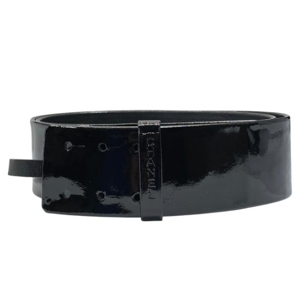 CHANELベルト Chain belt - Metal & calfskin, black & gold — Fashion | CHANEL