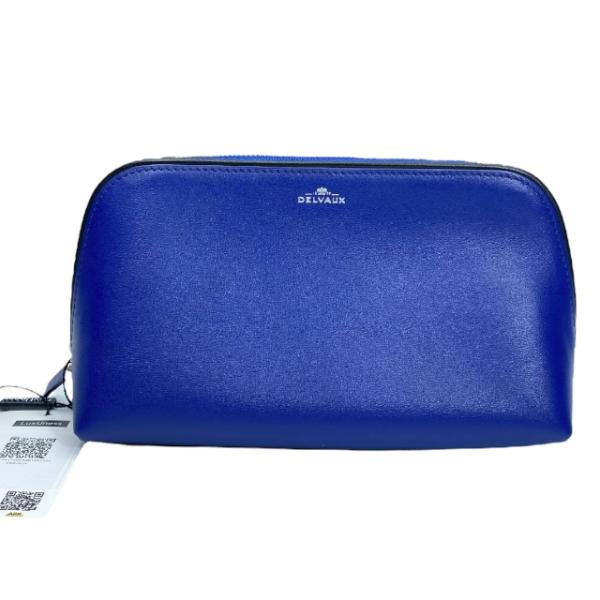 DELVAUX デルヴォー レザー ポーチ/ 小物入れ ダークブルー DELVAUX デルヴォー レザー ポーチ/ 小物入れ ダークブルー 楽天