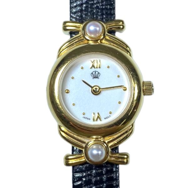 MIKIMOTO ベビーパール 腕時計 革ベルト 稼働品 | www.jarussi.com.br