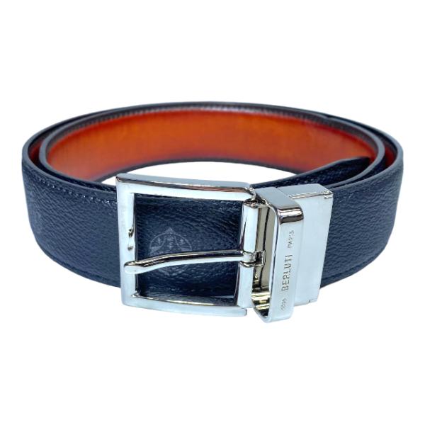Berluti ベルルッティ リバーシブル ベルト クレスト ロゴ 総柄