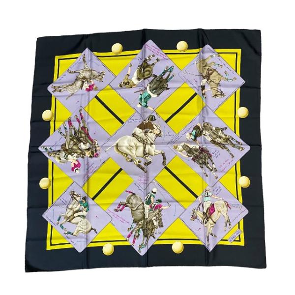 HERMES カレ90 ポロの世界 HERMES エルメス スカーフ カレ90 『LE MONDE DU POLO（ポロの
