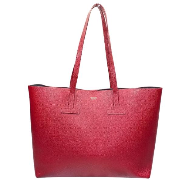 極美品 トムフォード ビジネスバッグ シボ革 大容量 チャーム 赤 極美品