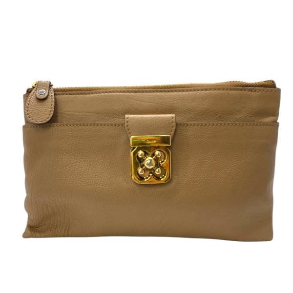 Chloe（クロエ） エルシー ポーチ 小物入れ マルチポーチ ロゴ レザー