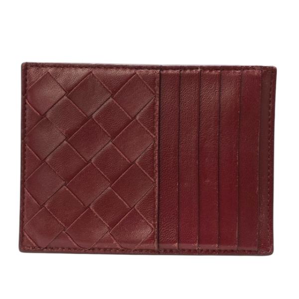 ボッテガ　イントレチャート　コインケース　カードケース　レッド系 BOTTEGA VENETA ボッテガヴェネタ イントレチャート コイン