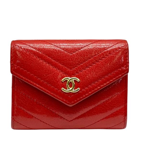 CHANEL シャネル シェブロン Vステッチ コインケース 小銭入れ CHANEL シャネル シェブロン Vステッチ コインケース 小銭入れ