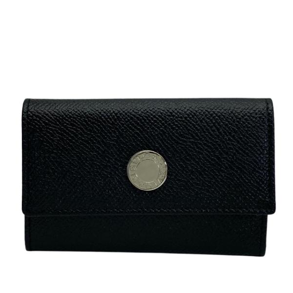 【新品同様】BVLGARI　レザー　キーケース　6連 国内即発☆BVLGARI☆ブルガリブルガリレザー6連キーケース