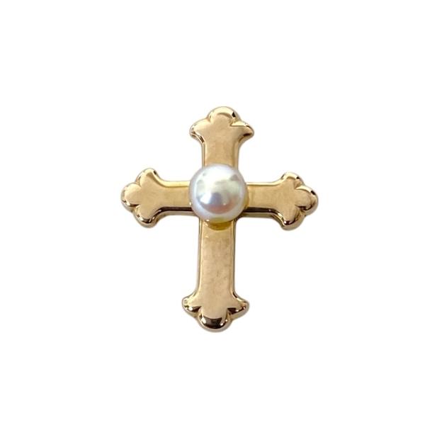 ☆TASAKI☆　ベビーパール　ペンダントトップ　十字架　ピンク　tasaki バランス ネオ ペンダント P-16850-18KYG|ペンダント/女性向け