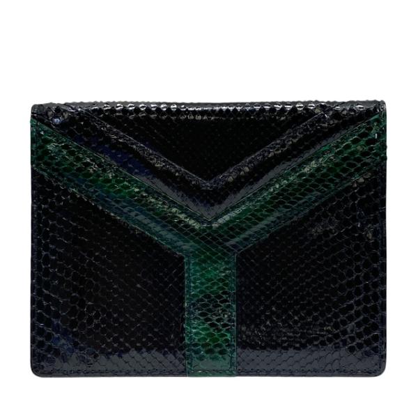 SAINT LAURENT ブラック 二つ折り財布&カードケース SAINT LAURENT サンローラン 二つ折りカードケース YSLロゴ
