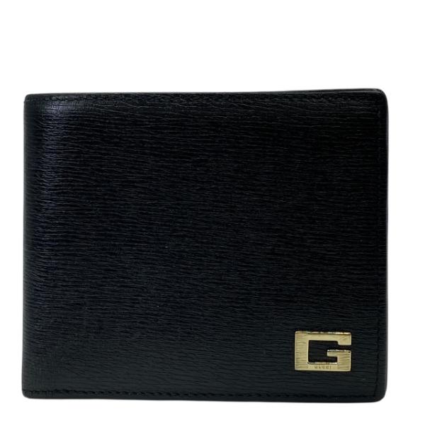 【kta197出品】GUCCI 二つ折り財布 黒 GUCCI グッチ 財布 二つ折り財布 折財布 コンパクトウォレット