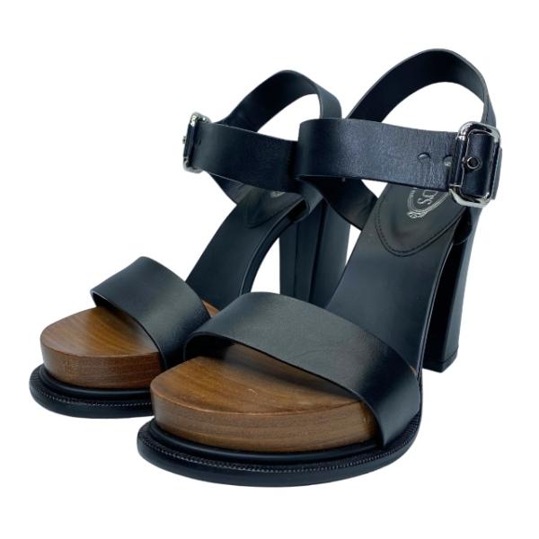 【未着用】TOD’S チャンキーヒール パンプス 未使用級✨トッズ ダブルT パンプス チャンキーヒール スクエア