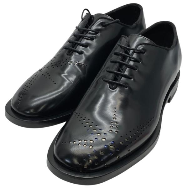 JIMMY CHOO ジミーチュウ レザー ローファー 靴 ブラック系　39 JIMMY CHOO ジミーチュウ 靴 厚底ローファー レディース39(約