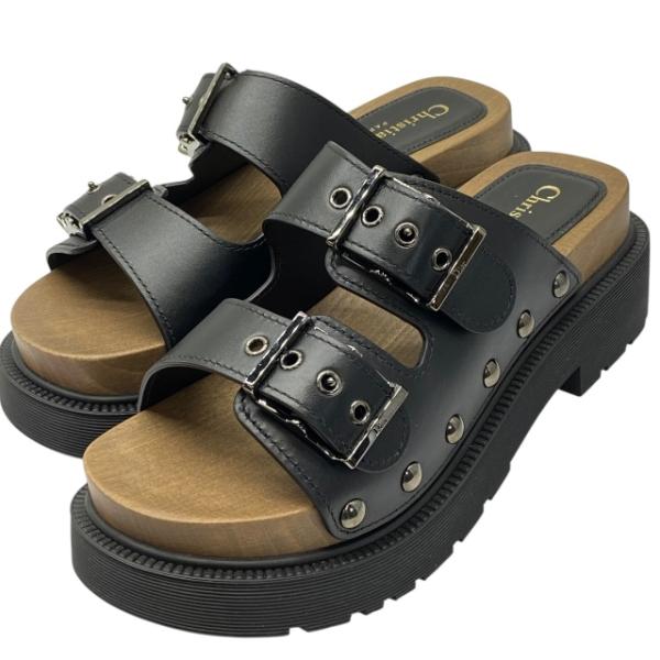 Dior ブラック 革サンダル econext_0611-c1647o-g26c