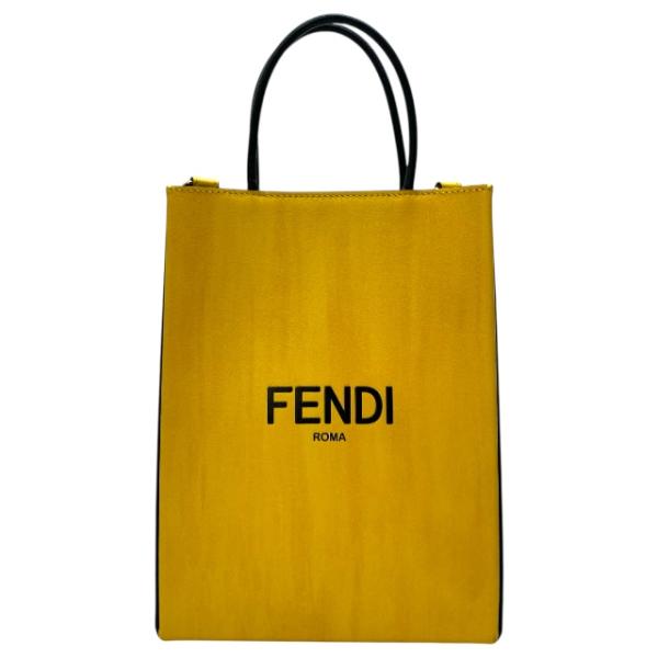 FENDI(フェンディ) ショルダーバッグ トレバケット 8BR720 イエロー レザー FENDI（フェンディ） バゲット ミニ セレリア イエロー レザー
