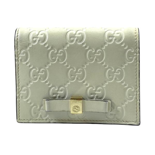 GUCCI グッチ シマ 二つ折り カードケース 黒×赤 正規品 GUCCI（グッチ） GGシマ シグネチャー 二つ折り財布 札入れ カード