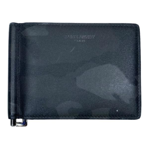 サンローランパリ　マネークリップ　二つ折り財布 SAINT LAURENT PARIS サンローランパリ 財布 二つ折り財布 折り