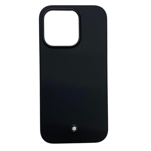 未使用 MONTBLANC モンブラン マイスターシュテュック フォンケース Apple iPhone 14 Pro アイフォンケース 131196 シリコン ブラック