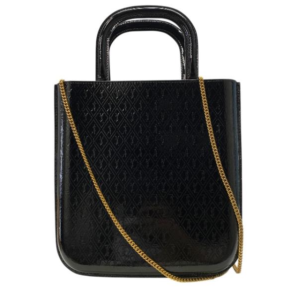 SAINT LAURENT 美品 サンローラン オールオーバー ロゴエンボス レザー